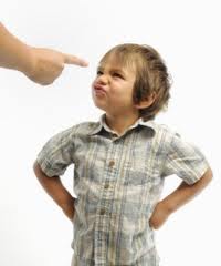 Parent scolding preschool aged child
